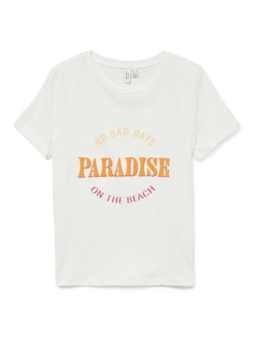 Vero Moda - T-shirt korte mouw - Wit - Vmella S/S O-Neck T-Shirt Jrs - 10333613