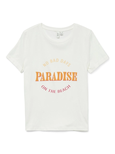 Vero Moda - T-shirt korte mouw - Wit - Vmella S/S O-Neck T-Shirt Jrs - 10333613