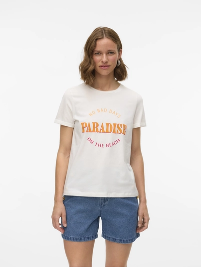 Vero Moda - T-shirt korte mouw - Wit - Vmella S/S O-Neck T-Shirt Jrs - 10333613