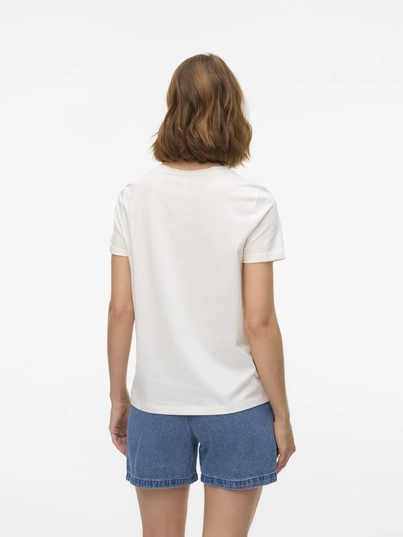 Vero Moda - T-shirt korte mouw - Wit - Vmella S/S O-Neck T-Shirt Jrs - 10333613