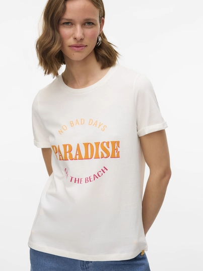 Vero Moda - T-shirt korte mouw - Wit - Vmella S/S O-Neck T-Shirt Jrs - 10333613