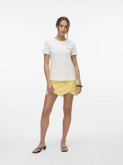 Vero Moda - T-shirt korte mouw - Wit - Vmella S/S O-Neck T-Shirt Jrs - 10333613
