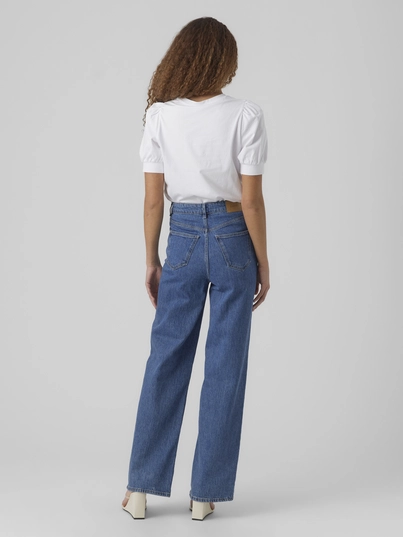 Vero Moda - T-shirt korte mouw - Wit - Vmkerry 2/4 O-Neck Top Vma - 10275520