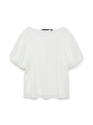 Vero Moda - T-shirt korte mouw - Wit - Vmnomi Ss Top Jrs - 10324675