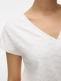 Vero Moda - T-shirt korte mouw - Wit - Vmthas Ss V-Neck Top Jrs Vo - 10328120
