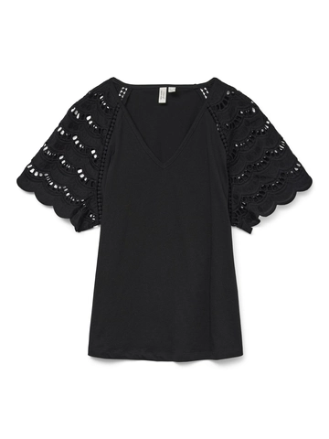 Vero Moda - T-shirt korte mouw - Zwart - Vmblasy S/S T-Shirt Jrs Btq - 10327083