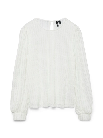Vero Moda - T-shirt lange mouw - Wit - Vmnomi Ls Top Jrs - 10324678