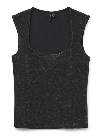 Vero Moda - Tanktop - Zwart - Vmmillion Lurex Sl Square - 10336493