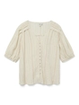 Vero Moda - Trendy T-shirt korte mouw - Beige - Vmdahlia S/S V-Neck Shirt Wvn - 10329115