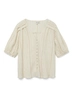 Vero Moda - Trendy T-shirt korte mouw - Beige - Vmdahlia S/S V-Neck Shirt Wvn - 10329115