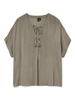 Vero Moda - Trendy T-shirt korte mouw - Grijs - Vmbente Ss Wide Top Wvn Ga - 10329387