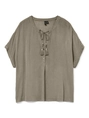 Vero Moda - Trendy T-shirt korte mouw - Grijs - Vmbente Ss Wide Top Wvn Ga - 10329387