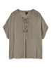 Vero Moda - Trendy T-shirt korte mouw - Grijs - Vmbente Ss Wide Top Wvn Ga - 10329387