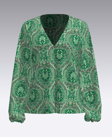 Vero Moda - Trendy T-shirt korte mouw - Groen - Vmbabia L/S Balloon Sleeve - 10331474