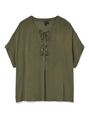 Vero Moda - Trendy T-shirt korte mouw - Groen - Vmbente Ss Wide Top Wvn Ga - 10329387