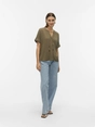 Vero Moda - Trendy T-shirt korte mouw - Groen - Vmbente Ss Wide Top Wvn Ga - 10329387