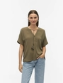 Vero Moda - Trendy T-shirt korte mouw - Groen - Vmbente Ss Wide Top Wvn Ga - 10329387