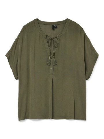 Vero Moda - Trendy T-shirt korte mouw - Groen - Vmbente Ss Wide Top Wvn Ga - 10329387