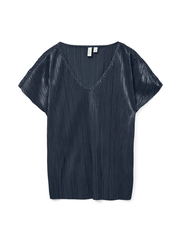Vero Moda - Trendy T-shirt korte mouw - Marineblauw - Vmduvi S/S V-Neck Top Jrs Btq - 10334193