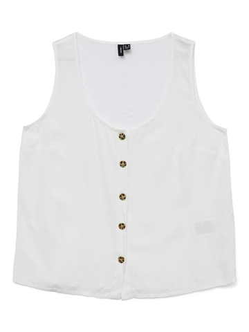 Vero Moda - Trendy T-shirt korte mouw - Wit - Vmbumpy Sl Shirt Wvn - 10325830