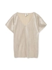 Vero Moda - Trendy T-shirt korte mouw - Zilver - Vmduvi S/S V-Neck Top Jrs Btq - 10334193
