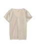 Vero Moda - Trendy T-shirt korte mouw - Zilver - Vmduvi S/S V-Neck Top Jrs Btq - 10334193