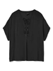 Vero Moda - Trendy T-shirt korte mouw - Zwart - Vmbente Ss Wide Top Wvn Ga - 10329387