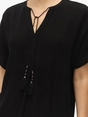 Vero Moda - Trendy T-shirt korte mouw - Zwart - Vmbente Ss Wide Top Wvn Ga - 10329387