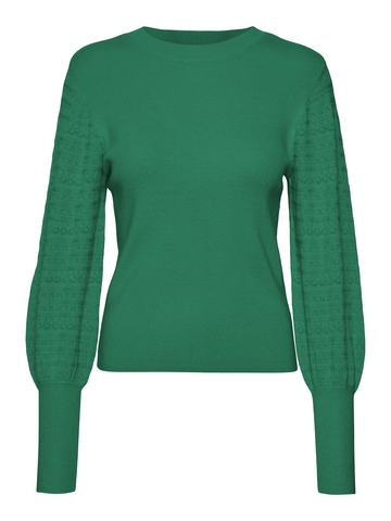 Vero Moda - Trui met ronde hals - Groen - Vmhollypointelle Ls O-Nck Pull - 10322075