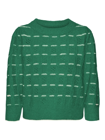 Vero Moda - Trui met ronde hals - Groen - Vmnewleonor 3/4 O-Neck Pullove - 10321290