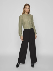 Vila - Spijkerblouse lange mouw - Groen - Vichikka Lace L/S Shirt - 14082977