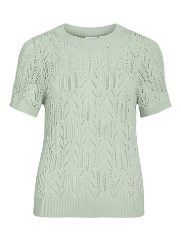 Vila - Trendy T-shirt korte mouw - Mintgroen - Vicotti S/S O-Neck Knit Top - 14102700