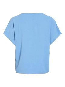 Vila - Trui met ronde hals - Lichtblauw - Vijosa S/S Top - 14101663