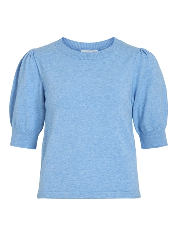 Vila - Trui met ronde hals - Lichtblauw - Viril 2/4 Sleeve O-Neck Knit - 14105306
