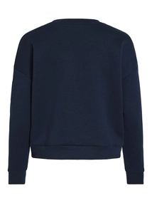 Vila - Trui met ronde hals - Marineblauw - Visiffi Atelier O-Neck L/S Top - 14103224