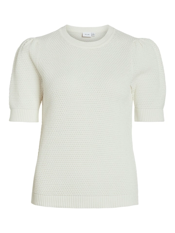 Vila - Trui met ronde hals - Wit - Vidalo O-Neck S/S Knit Top - 14084421