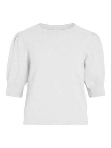 Vila - Trui met ronde hals - Wit - Viril 2/4 Sleeve O-Neck Knit - 14105306