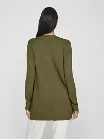 Vila - Vest - Donkergroen - Viril Open L/S Cardigan - 14044041