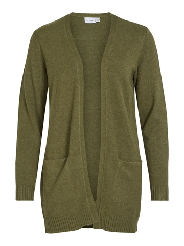 Vila - Vest - Donkergroen - Viril Open L/S Cardigan - 14044041