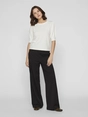 Vila - Viril 2/4 Sleeve O-Neck Knit - Trui met ronde hals - Wit - 14105306