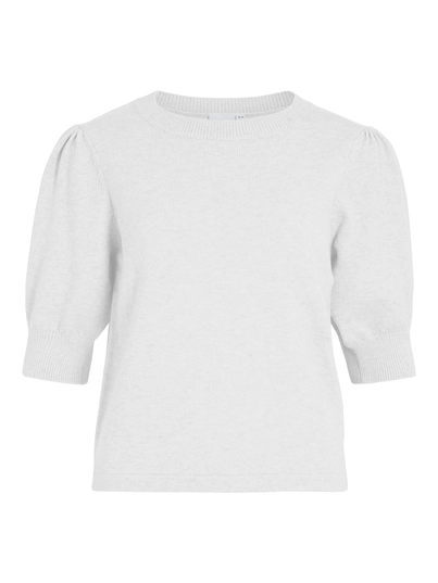 Vila - Viril 2/4 Sleeve O-Neck Knit - Trui met ronde hals - Wit - 14105306