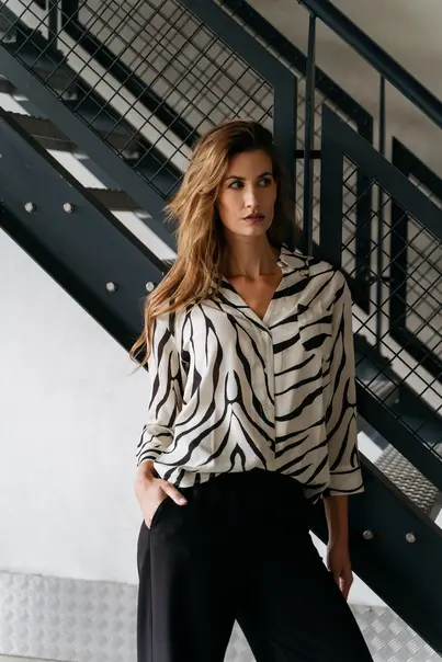 Zizo Maicazz - Blouse lange mouw - Ecru - Mala Blouse