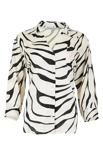 Zizo Maicazz - Blouse lange mouw - Ecru - Mala Blouse