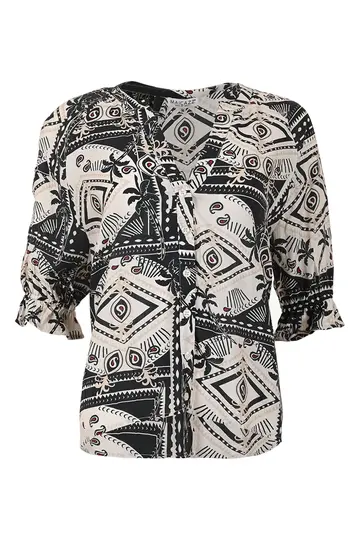Zizo Maicazz - Blouse lange mouw - Ecru - Mangos Blouse