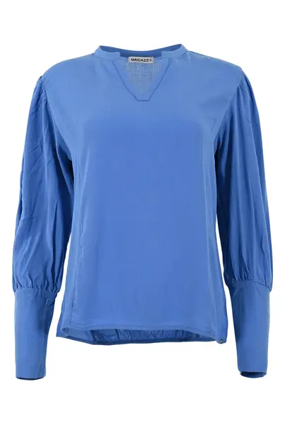 Zizo Maicazz - Blouse lange mouw - Lichtblauw - Marleen Blouse