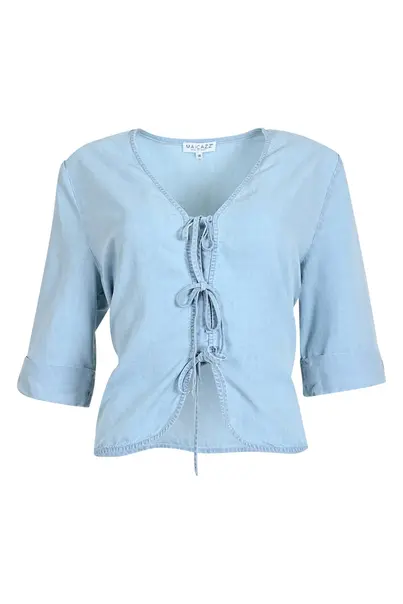 Zizo Maicazz - Blouse lange mouw - Lichtblauw - NANCE - Blouse