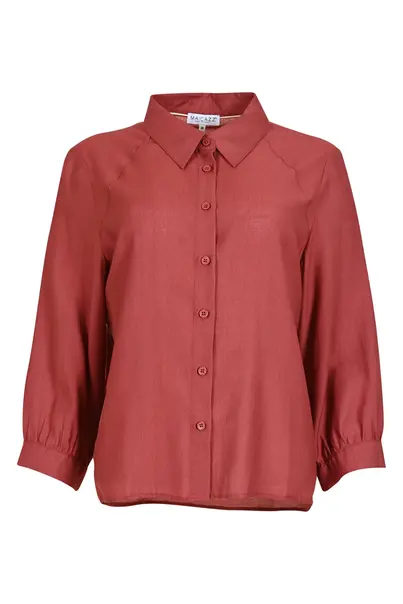 Zizo/Maicazz - Blouse lange mouw - Rood - NIOLI - Blouse - Su25.20.311