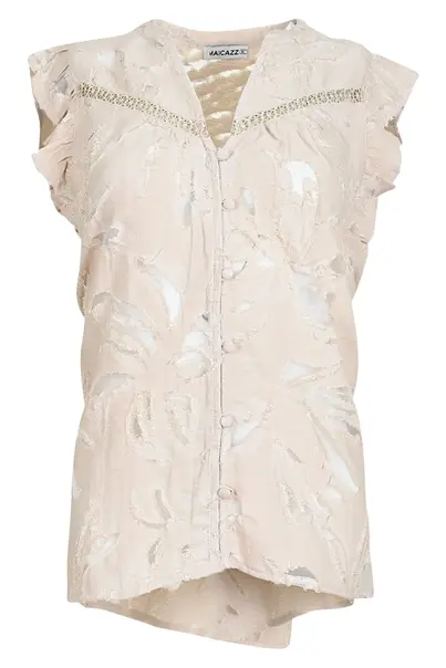 Zizo & Maicazz - Blouse mouwloos - Beige - Nardie b - top - Su25.60.021