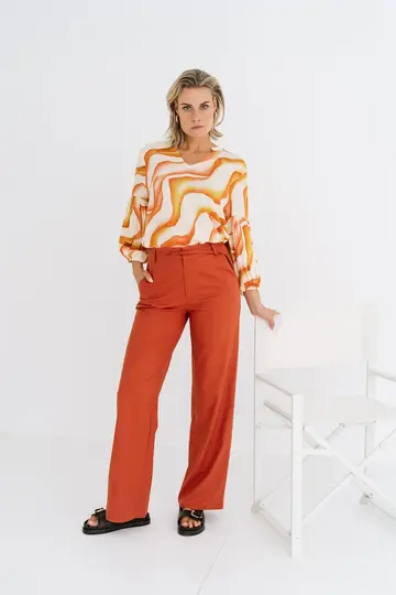 Zizo/Maicazz - Katoenen broek - Rood - Jayla - Su25.Jay.312