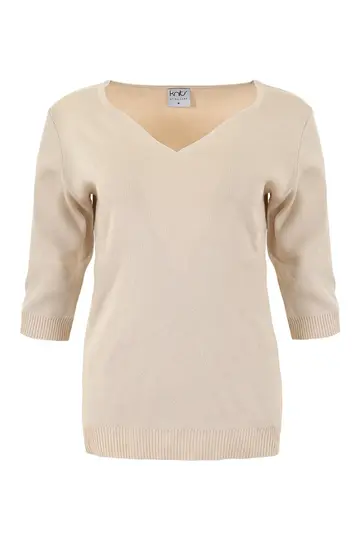 Zizo Maicazz - T-shirt lange mouw - Beige - Megan - Trui